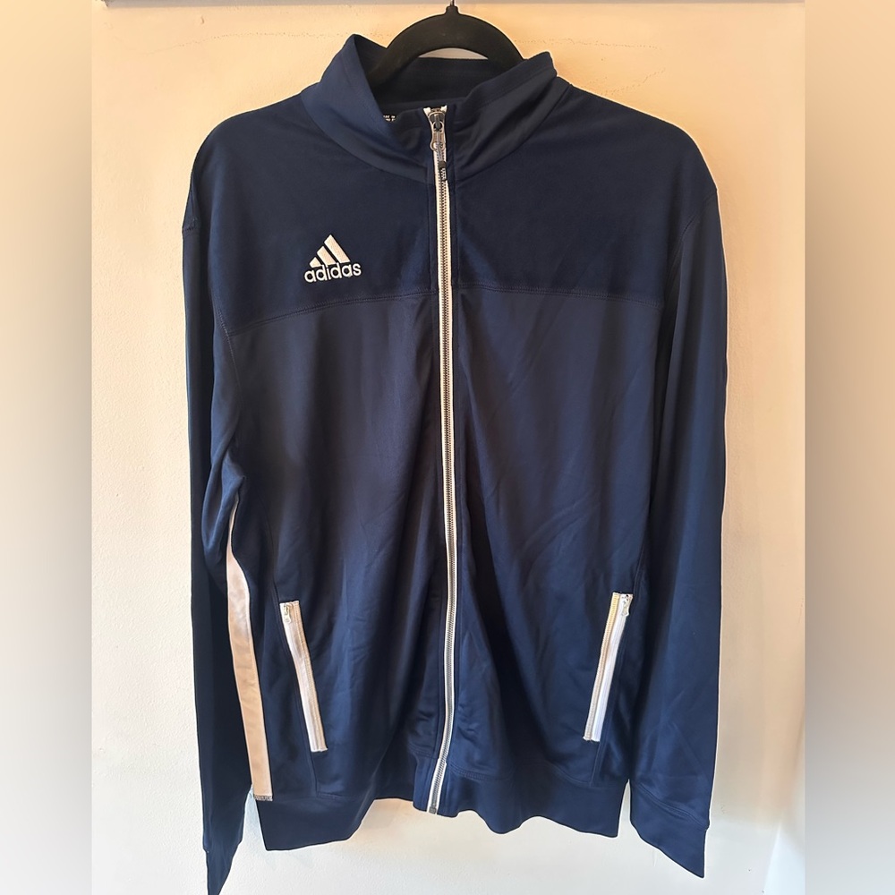 Adidas Dark Blue Full-Zip Sweatshirt